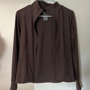 All In Motion Brown Zip Up Athletic Jacket